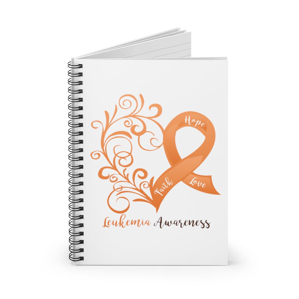 Leukemia Awareness Spiral Journal - Ruled Line