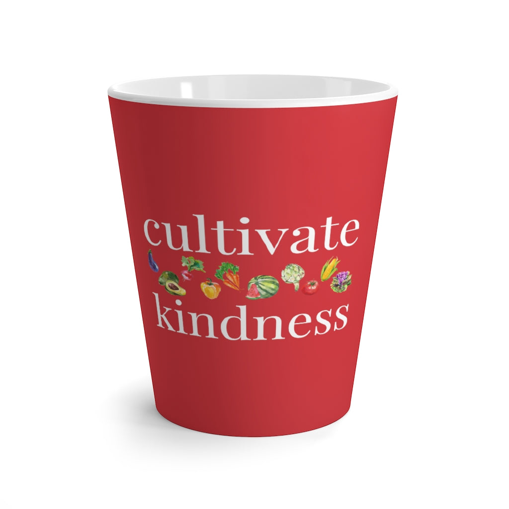 cultivate kindness Red Latte Mug (12 oz.)