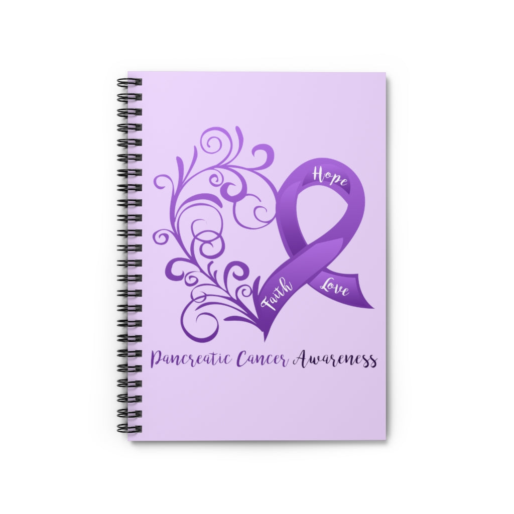 Pancreatic Cancer Awareness Lavender Spiral Journal - Ruled Line