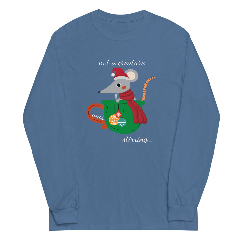 not a creature was stirring Plus Size Long Sleeve Shirt - Several Colors Available