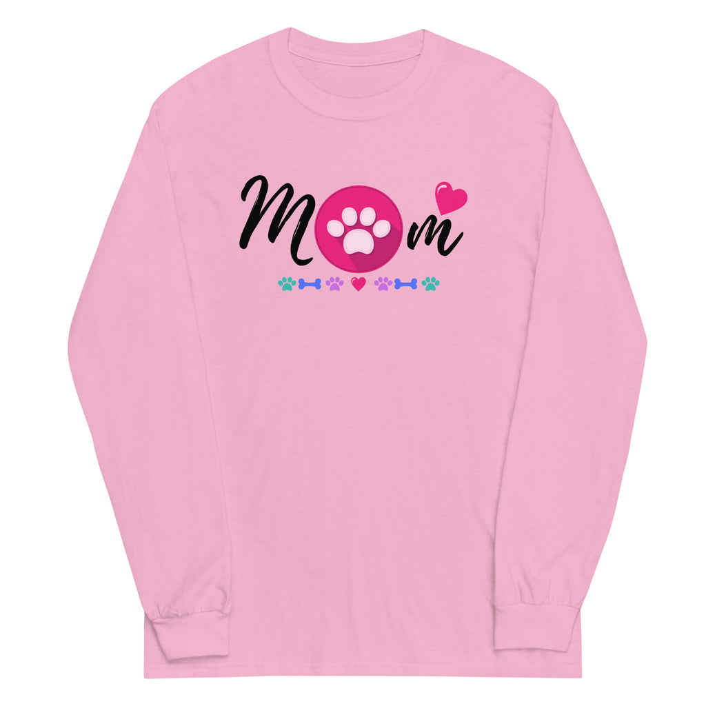 Dog Mom Heart Plus Size Long Sleeve Shirt - Several Colors Available