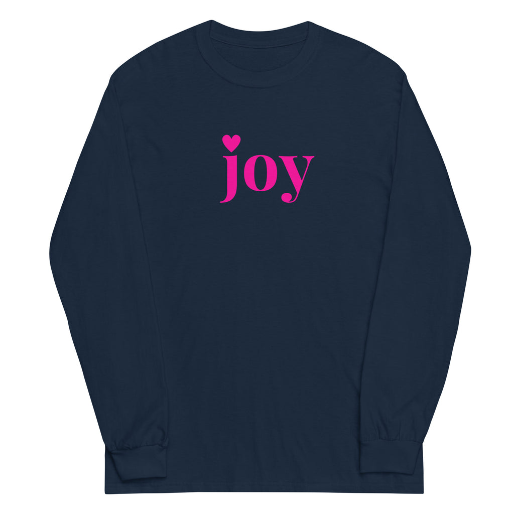 joy Heart Berry Font Plus Size Long Sleeve Shirt - Several Colors Available