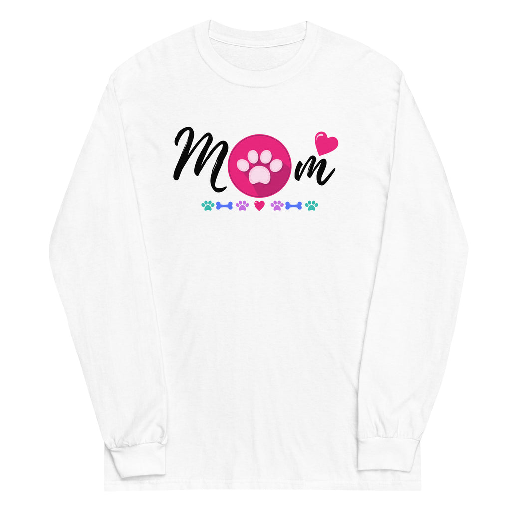 Dog Mom Heart Plus Size Long Sleeve Shirt - Several Colors Available