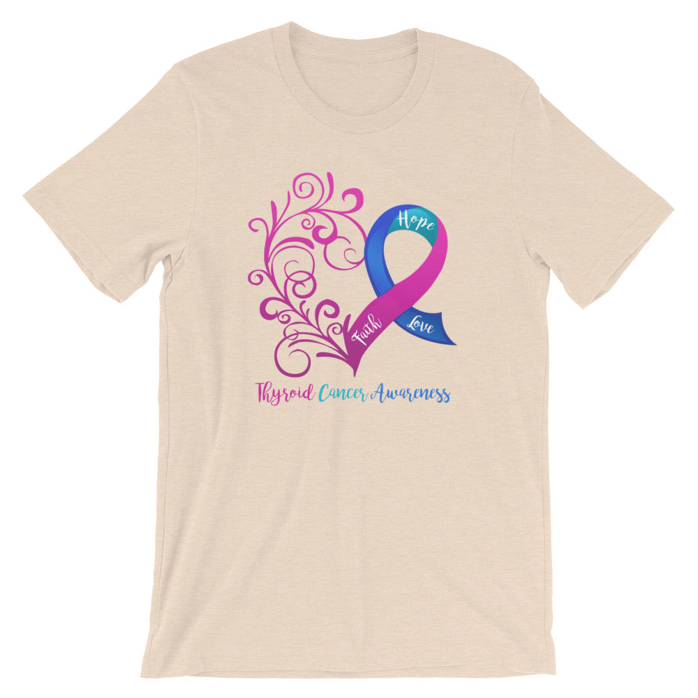 Thyroid Cancer Awareness Cotton T-Shirt - Light Colors