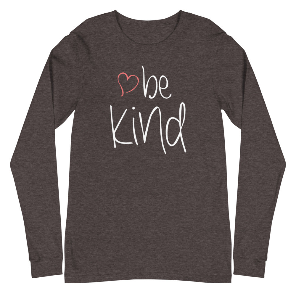 be kind Heart Long Sleeve T-Shirt - Dark Colors