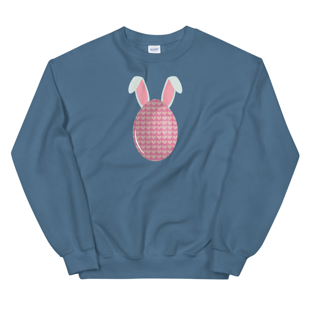 Bunny Ear Heart Easter Egg Sweatshirt
