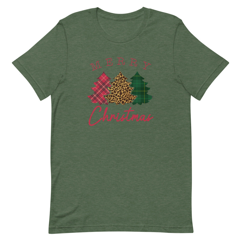 Leopard Flannel Christmas Tree T-Shirt