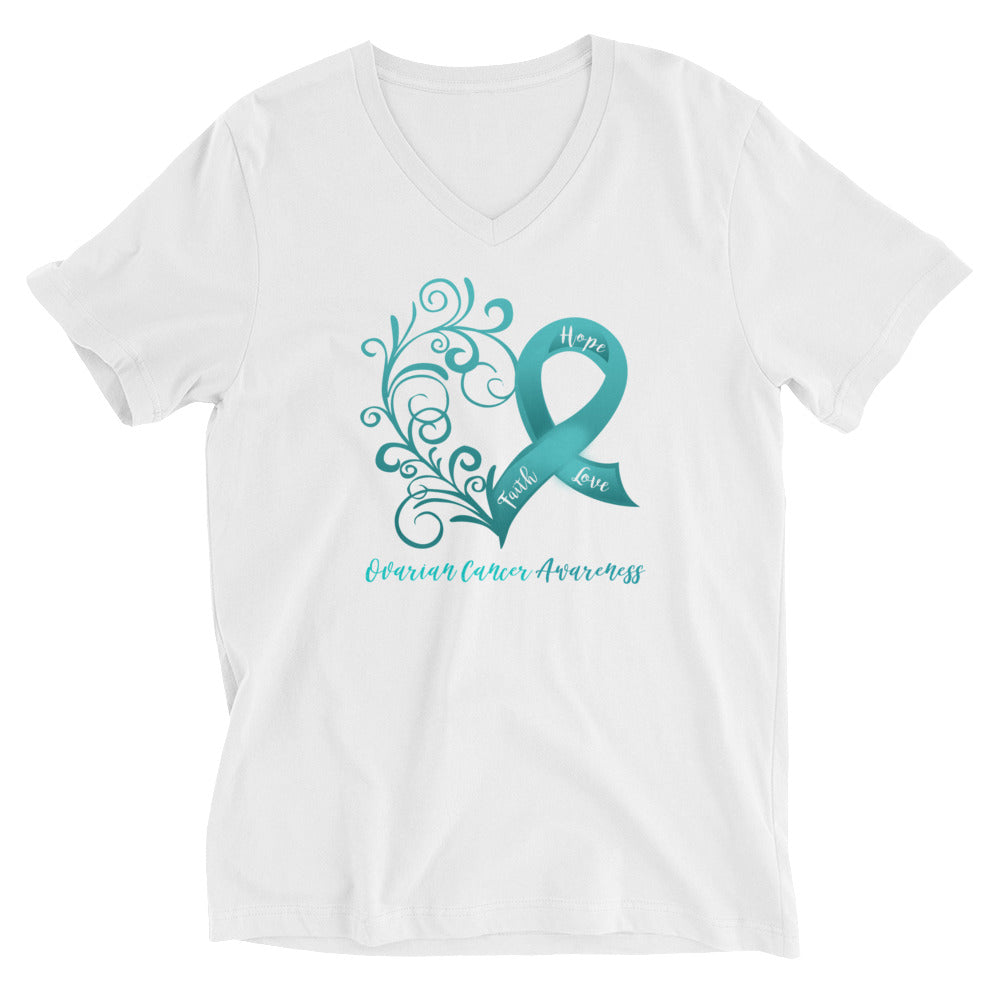 Ovarian Cancer Awareness V-Neck T-Shirt
