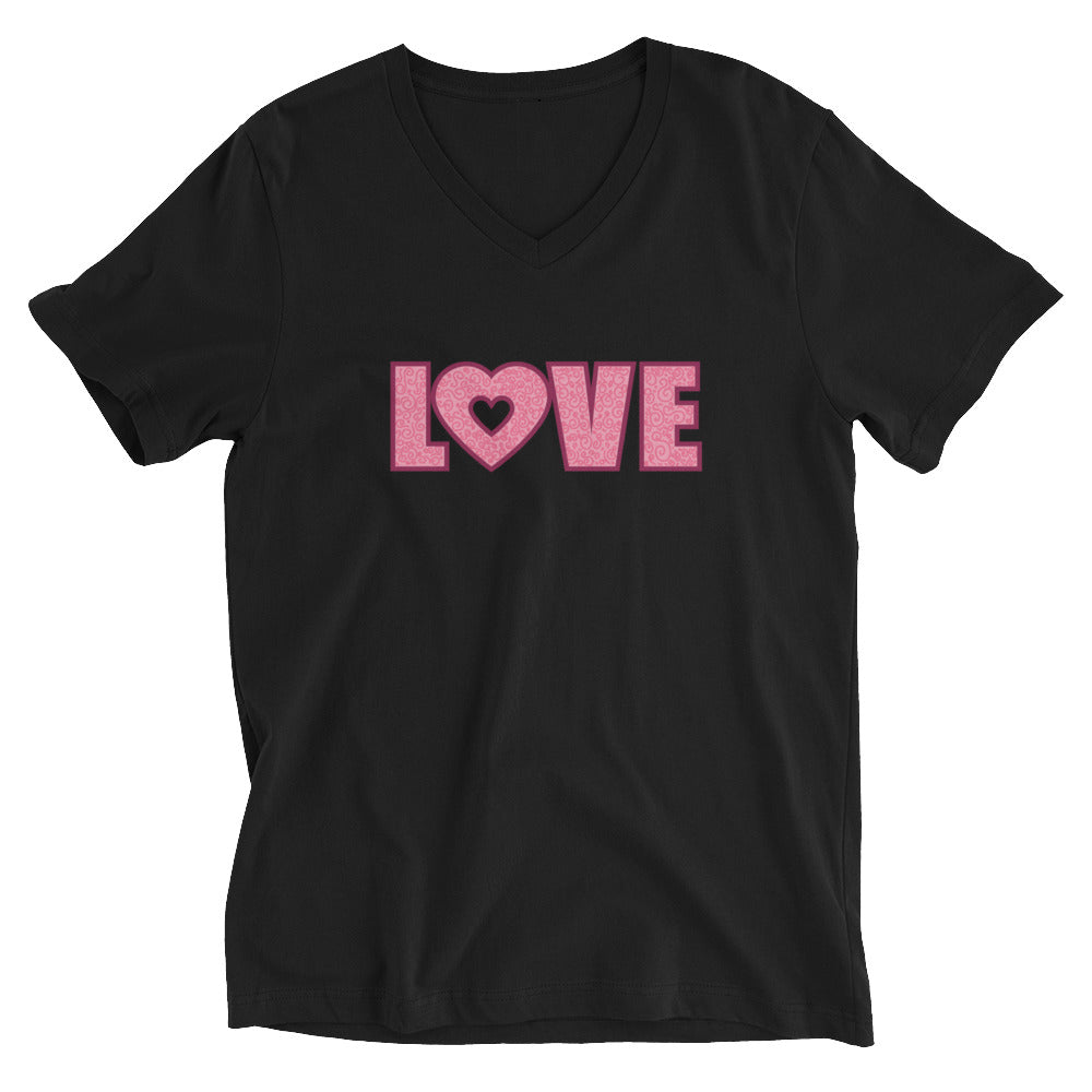 Valentine's Love Heart V-Neck T-Shirt