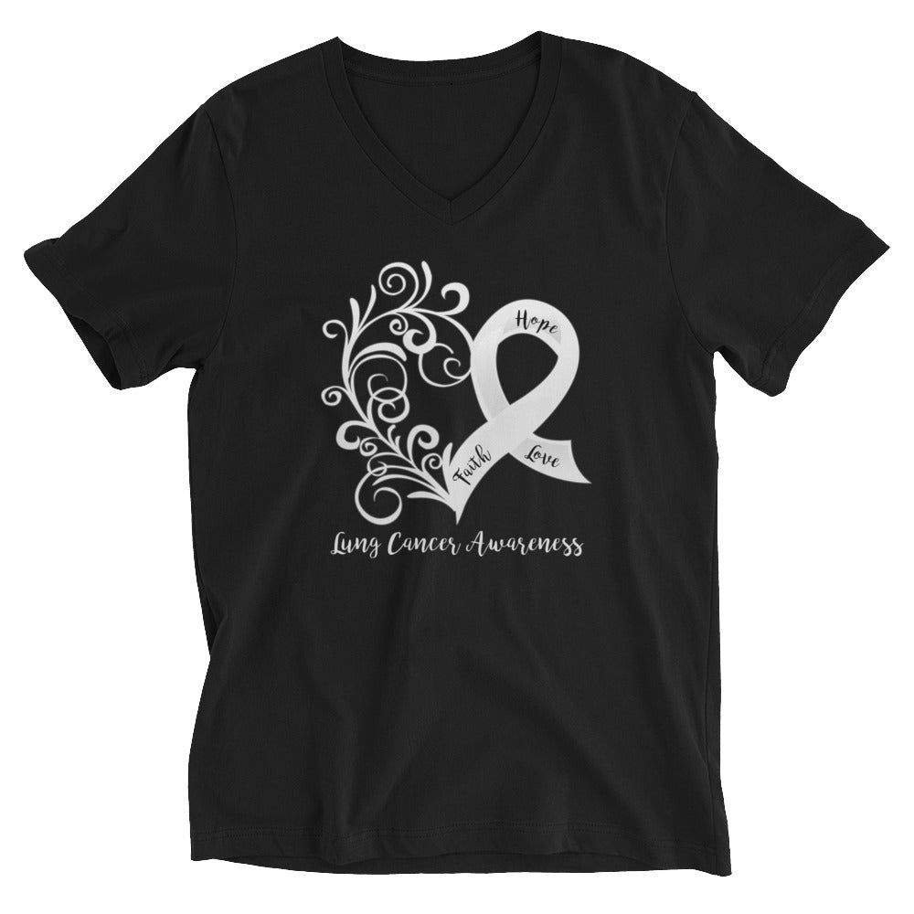 Lung Cancer Awareness V-Neck T-Shirt