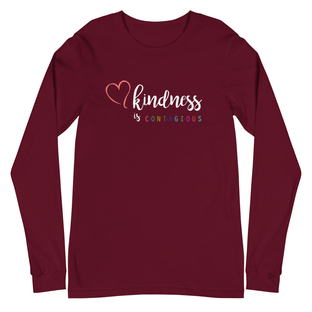 Kindness is CONTAGIOUS Multi-Colored Long Sleeve Tee