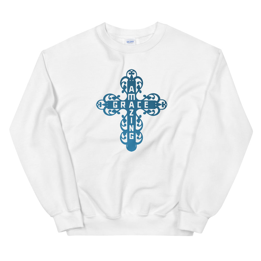 Amazing Grace Filigree Cross Sweatshirt