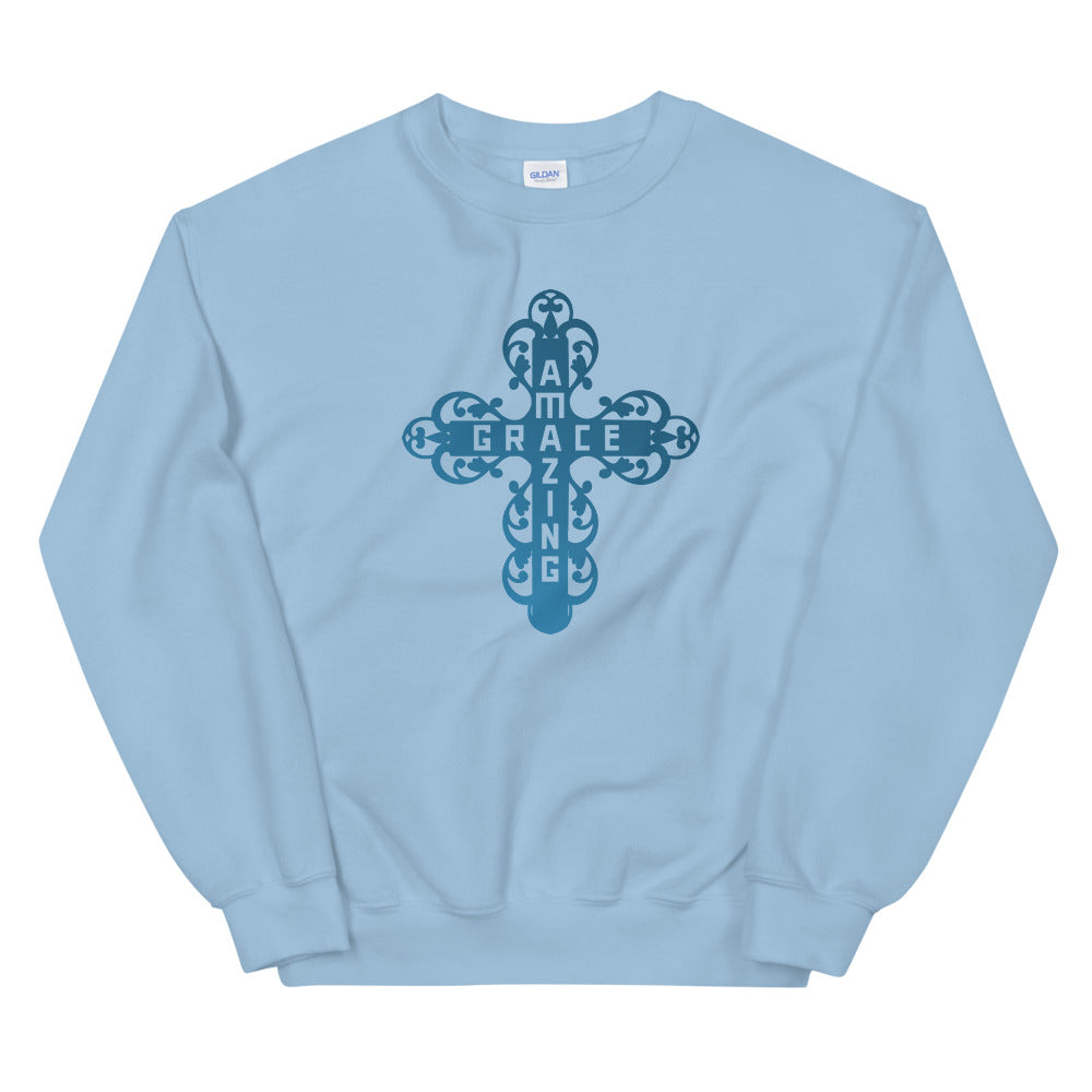 Amazing Grace Filigree Cross Sweatshirt