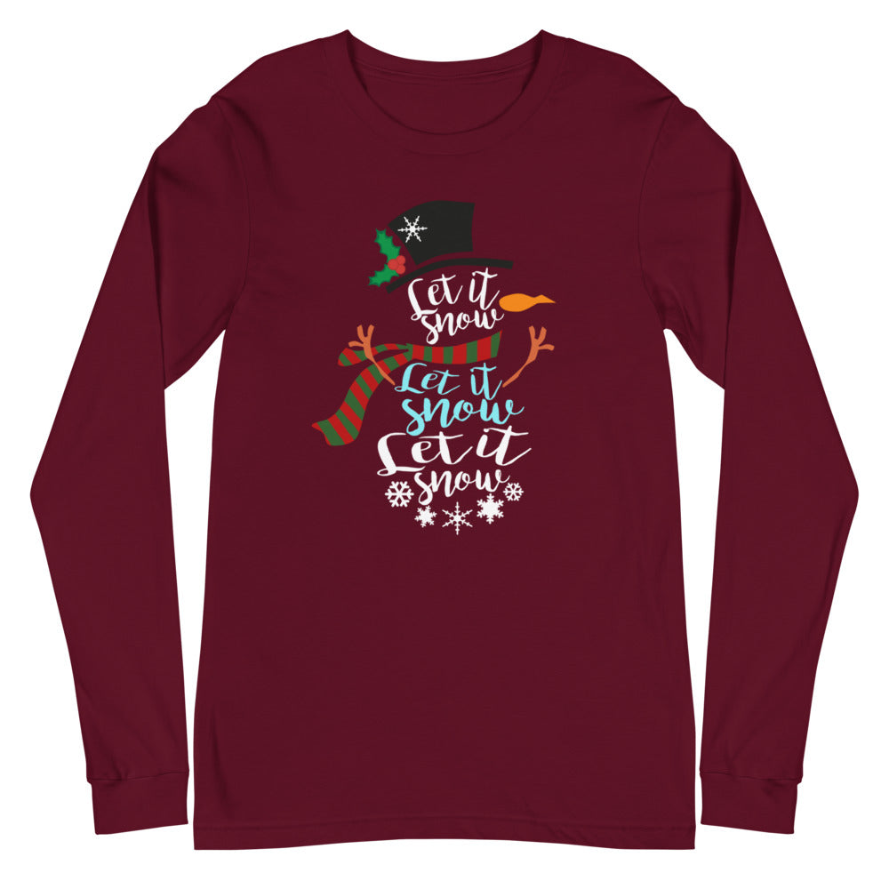 Let It Snow Long Sleeve Tee - Several Colors Available