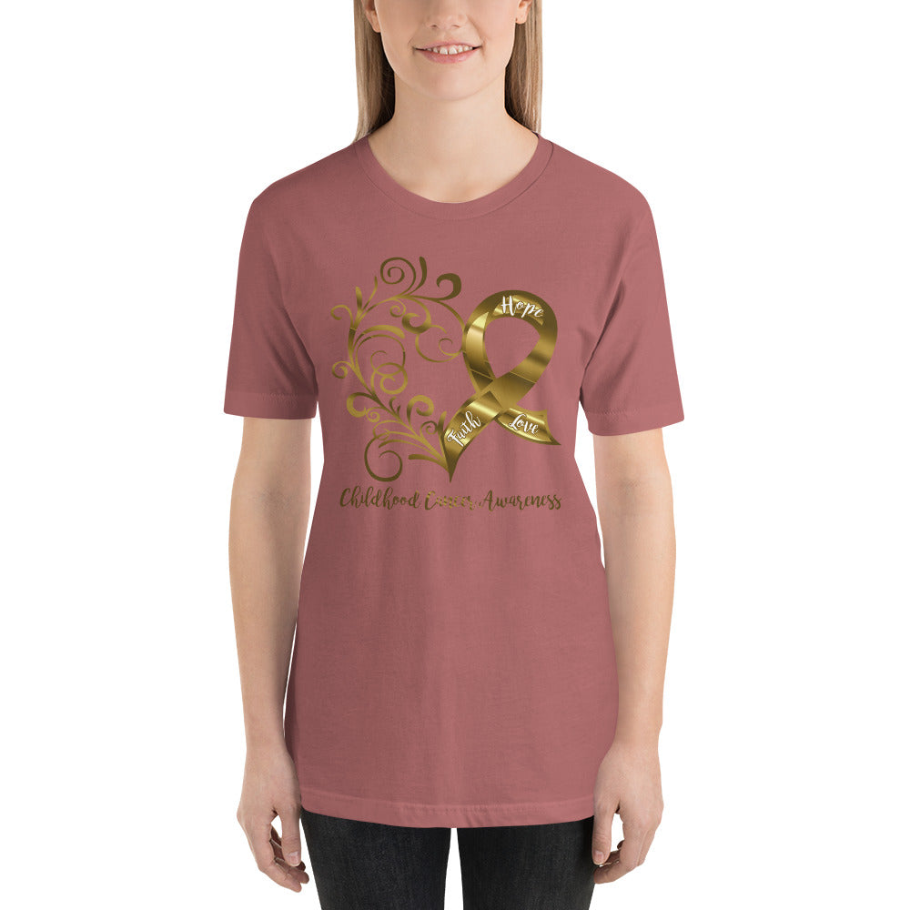 Childhood Cancer Awareness Adult T-Shirt - Several Colors Available
