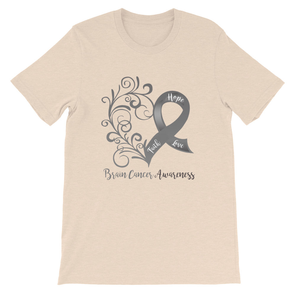 Brain Cancer Awareness Cotton T-Shirt - Light Colors