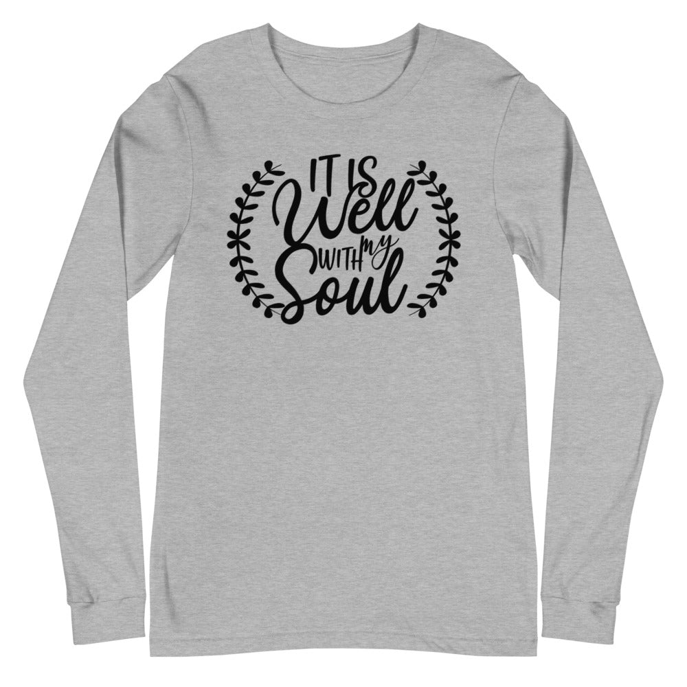 It Is Well With My Soul Laurel Long Sleeve Tee