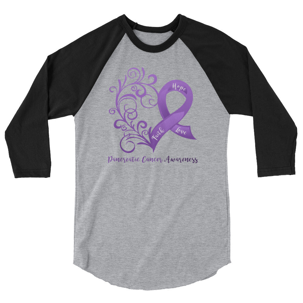 Pancreatic Cancer Awareness 3/4 Sleeve Raglan Baseball Shirt