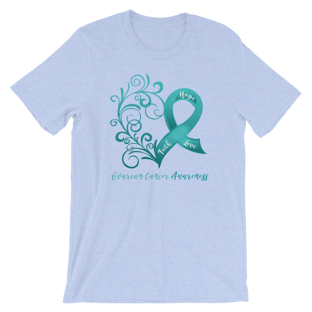 Ovarian Cancer Awareness Cotton T-Shirt - Blue Variants