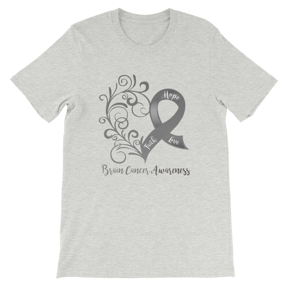 Brain Cancer Awareness Cotton T-Shirt - Light Colors