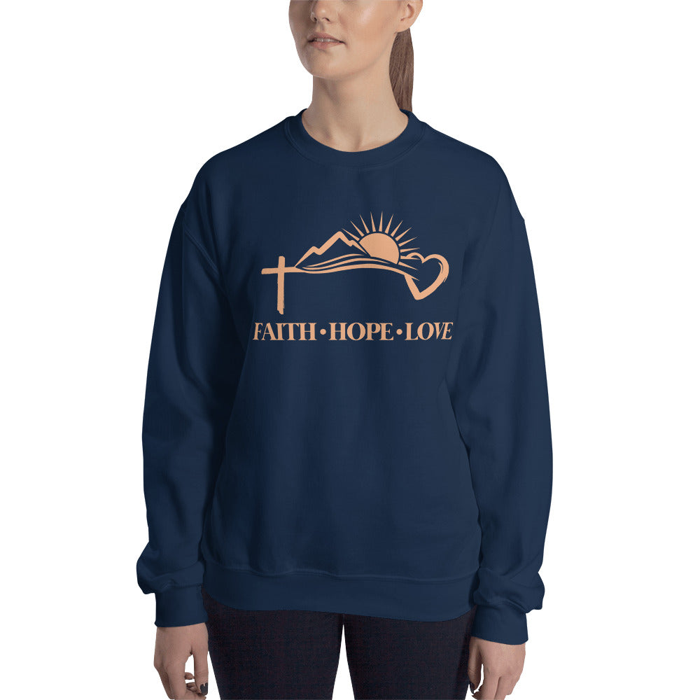 Faith Hope Love Symbols Maroon Sweatshirt