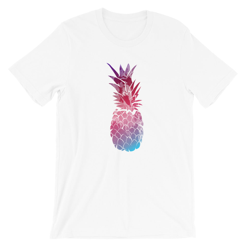 Purple-Blue Pineapple Cotton T-Shirt