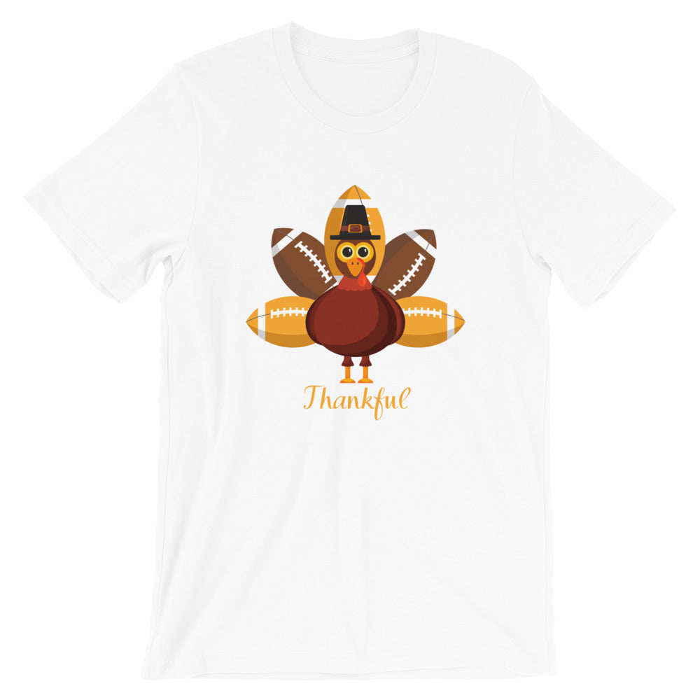 Thankful Football Feathered Turkey T-Shirt