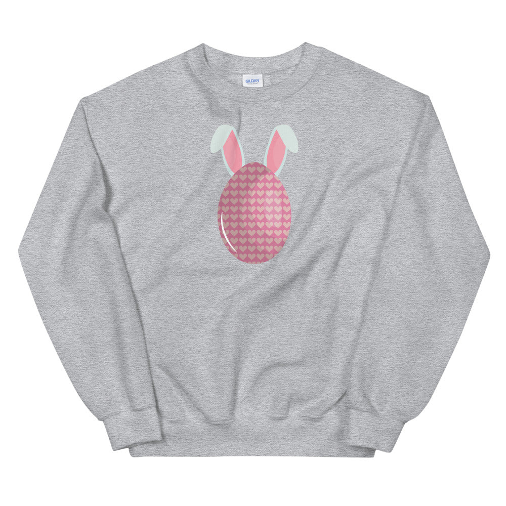 Bunny Ear Heart Easter Egg Sweatshirt