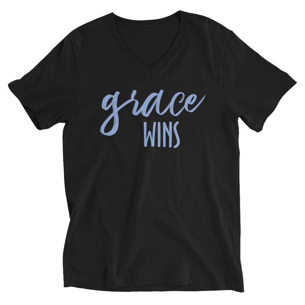Grace Wins V-Neck Cotton T-Shirt
