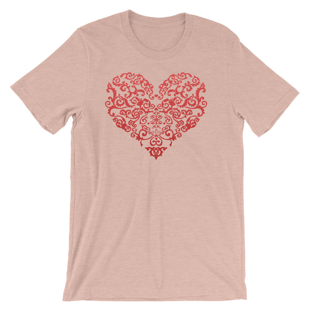 Filigree Heart Cotton T-Shirt