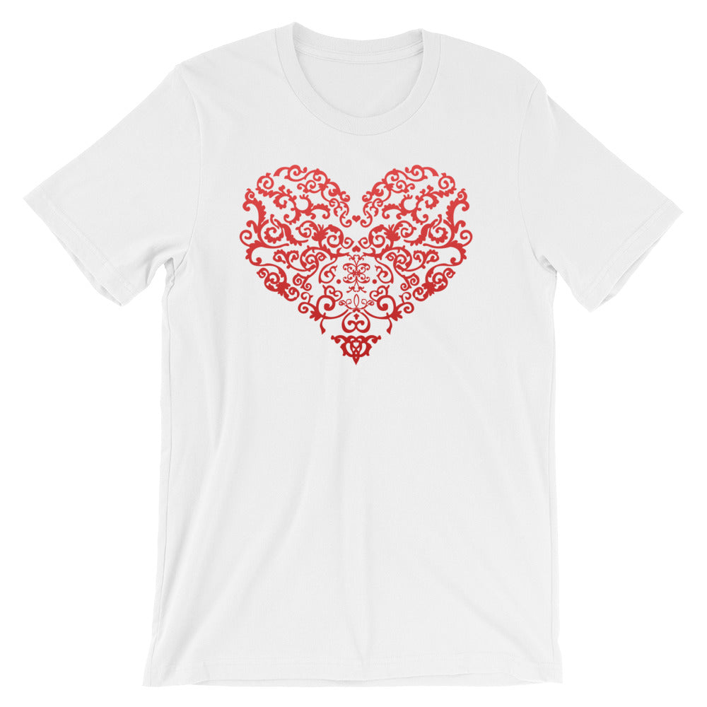 Filigree Heart Cotton T-Shirt