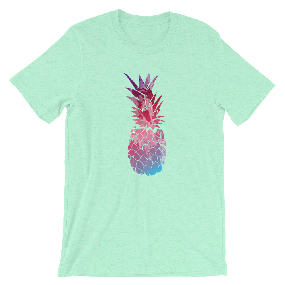 Purple-Blue Pineapple Cotton T-Shirt