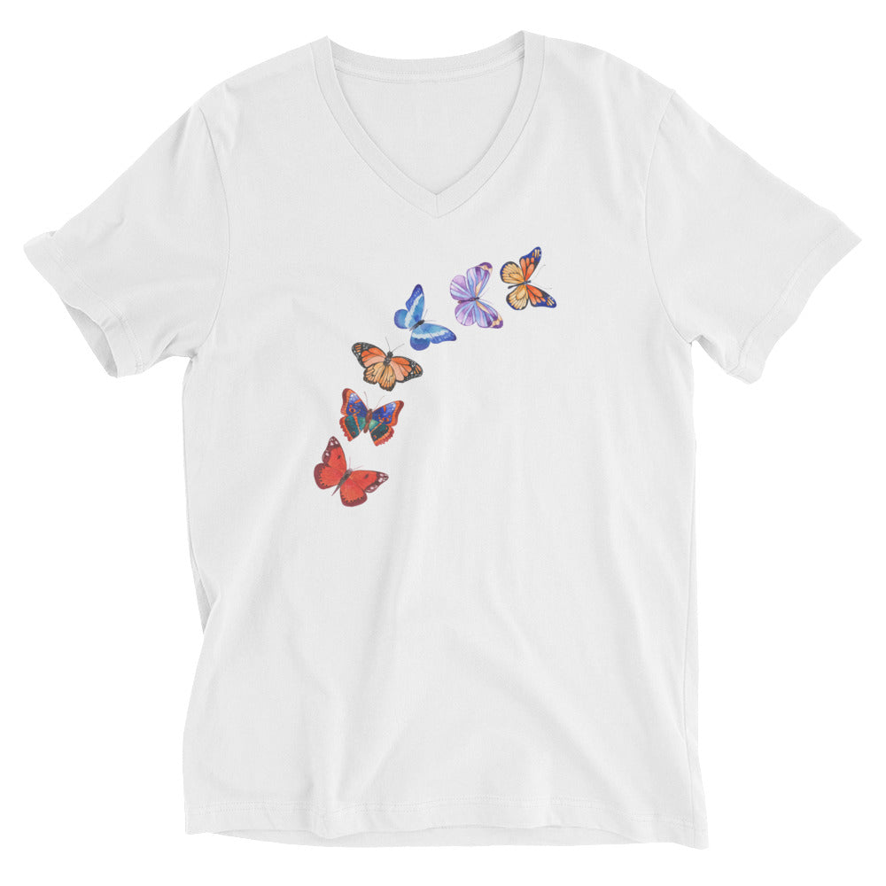 Butterflies in Flight V-Neck T-Shirt
