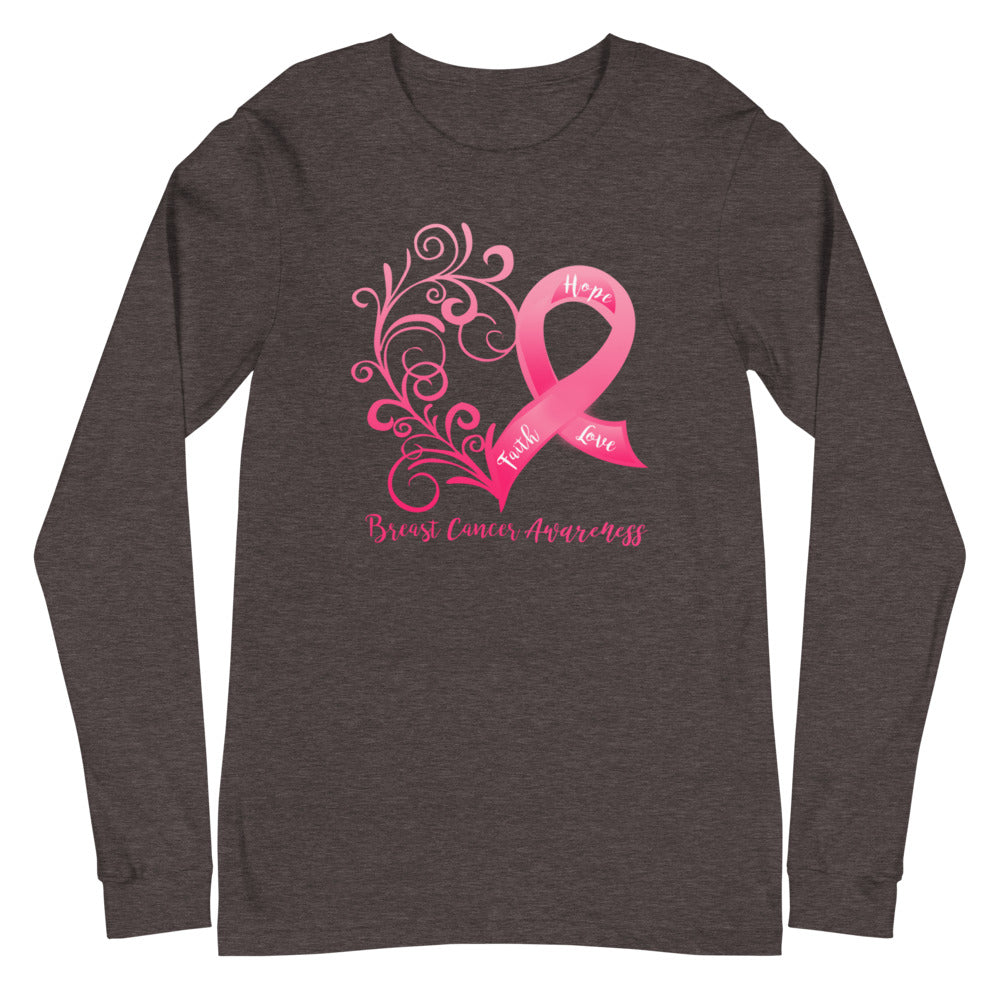 Breast Cancer Awareness Long Sleeve Tee - Dark Colors
