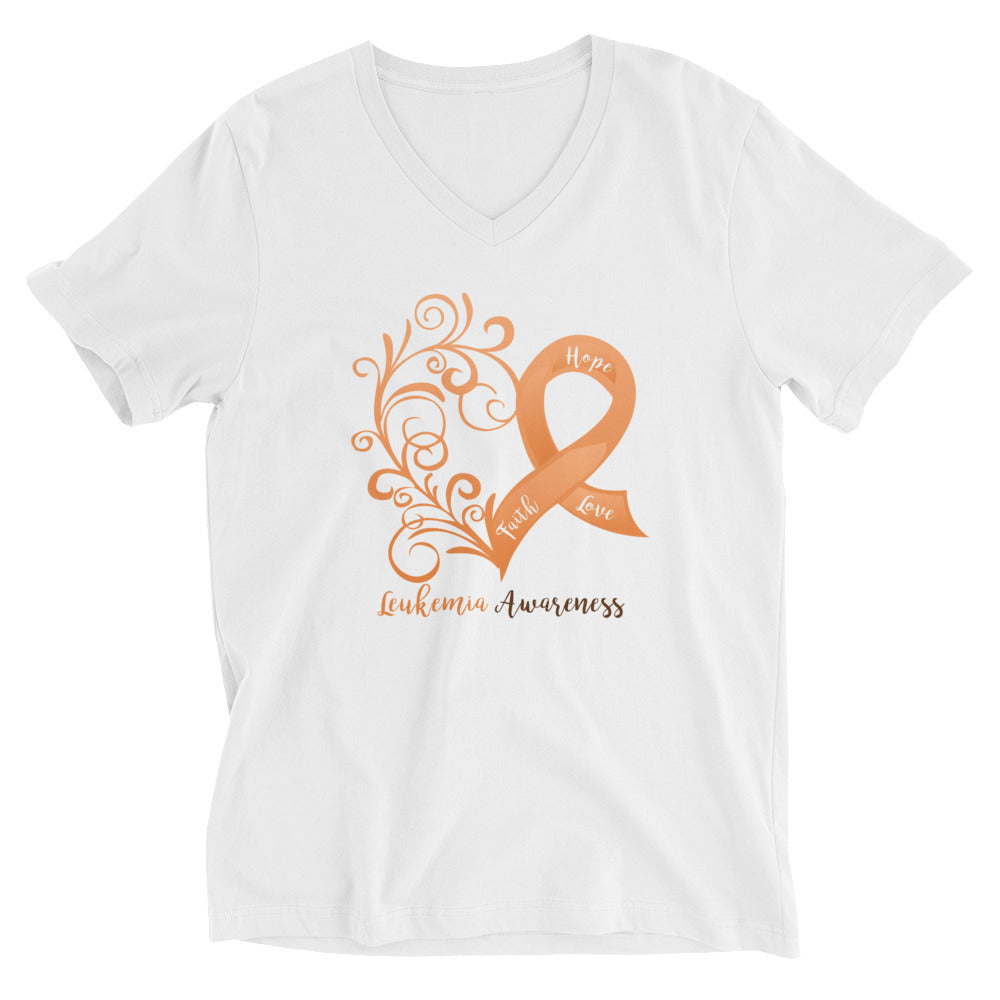 Leukemia Awareness V-Neck T-Shirt
