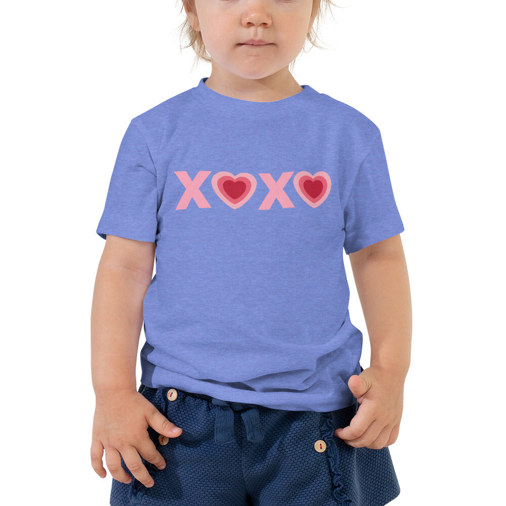 Valentine's XOXO Heart Toddler Short Sleeve Tee