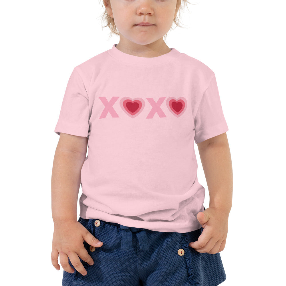 Valentine's XOXO Heart Toddler Short Sleeve Tee