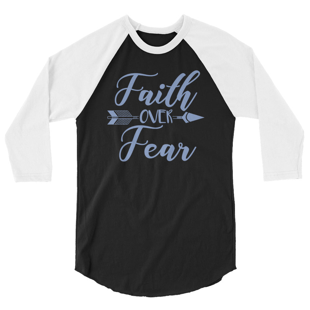 Faith Over Fear Arrow 3/4 Sleeve Raglan/Baseball Tee