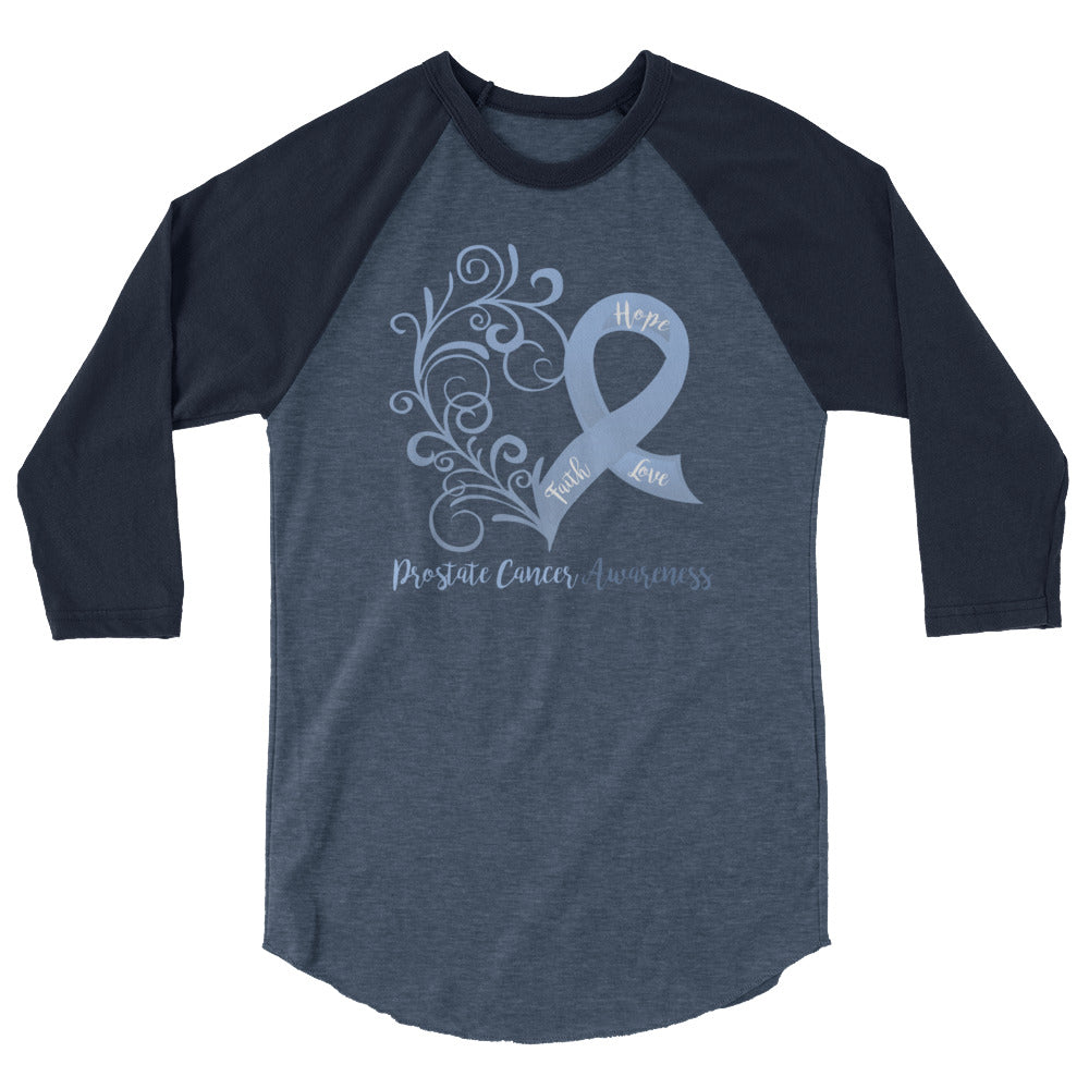 Prostate Cancer Awareness 3/4 Sleeve Raglan Shirt