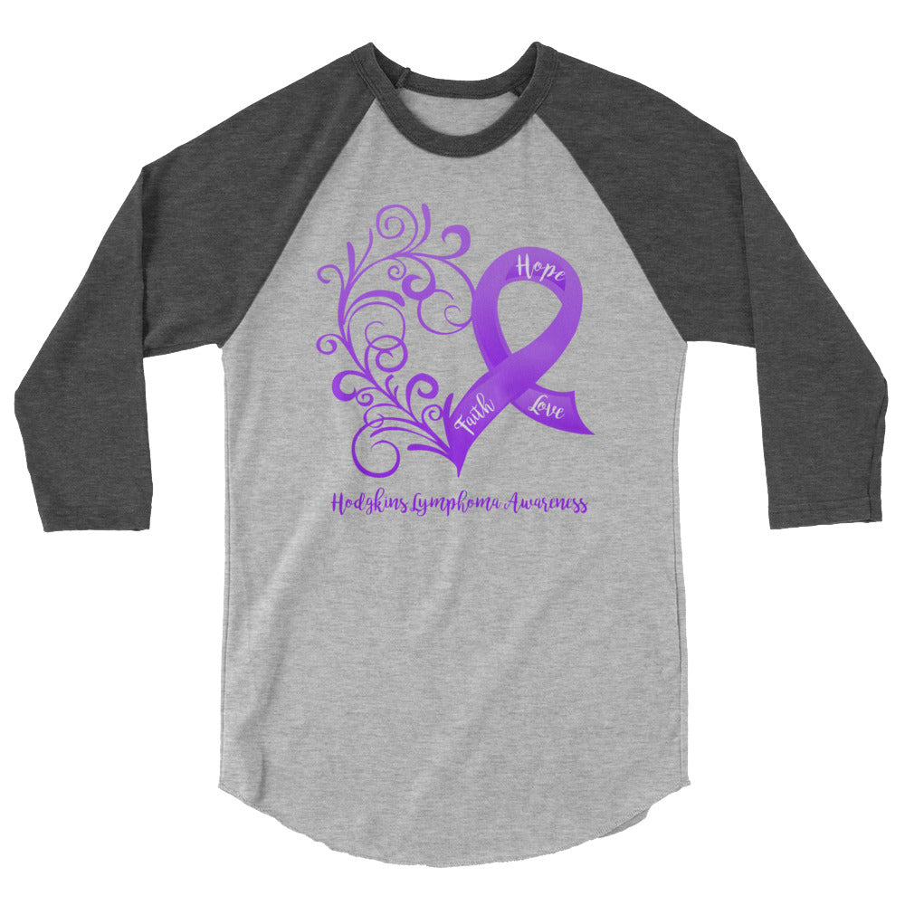 Hodgkins Lymphoma Awareness 3/4 Sleeve Raglan Shirt