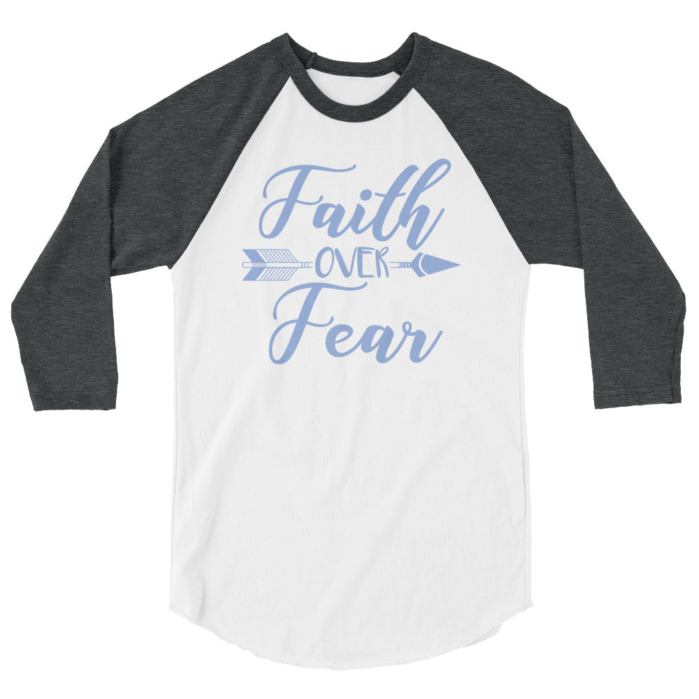 Faith Over Fear Arrow 3/4 Sleeve Raglan/Baseball Tee