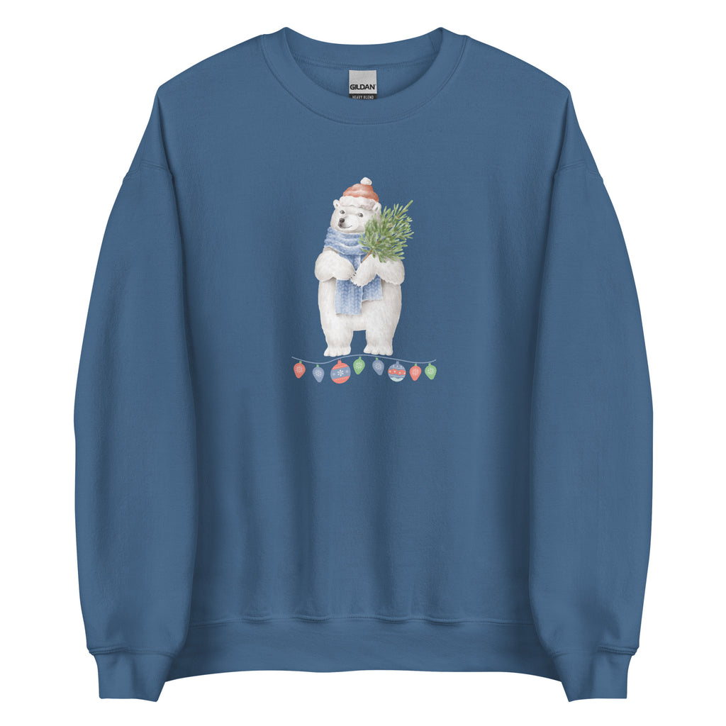 Vintage Christmas Polar Bear Sweatshirt (Several Colors Available)