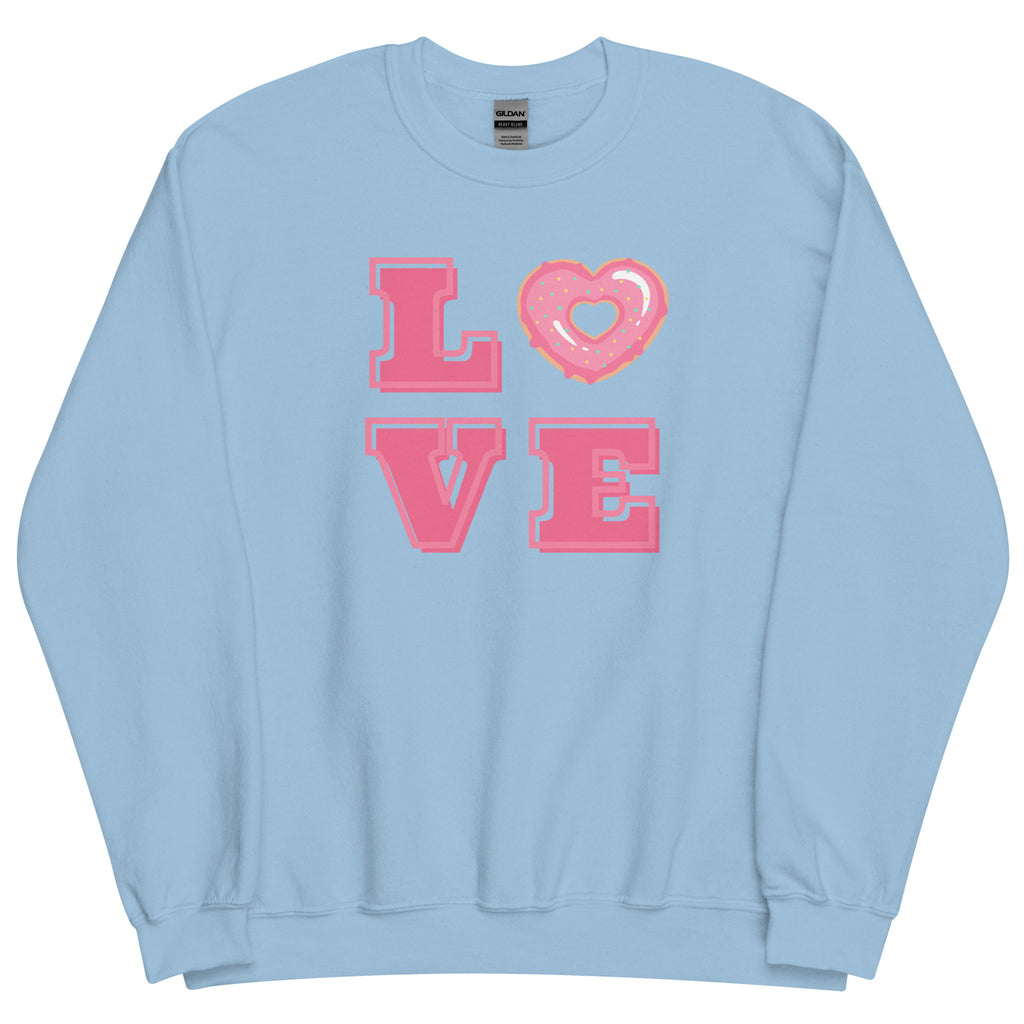 Love Heart Donut Sweatshirt - Several Colors Available