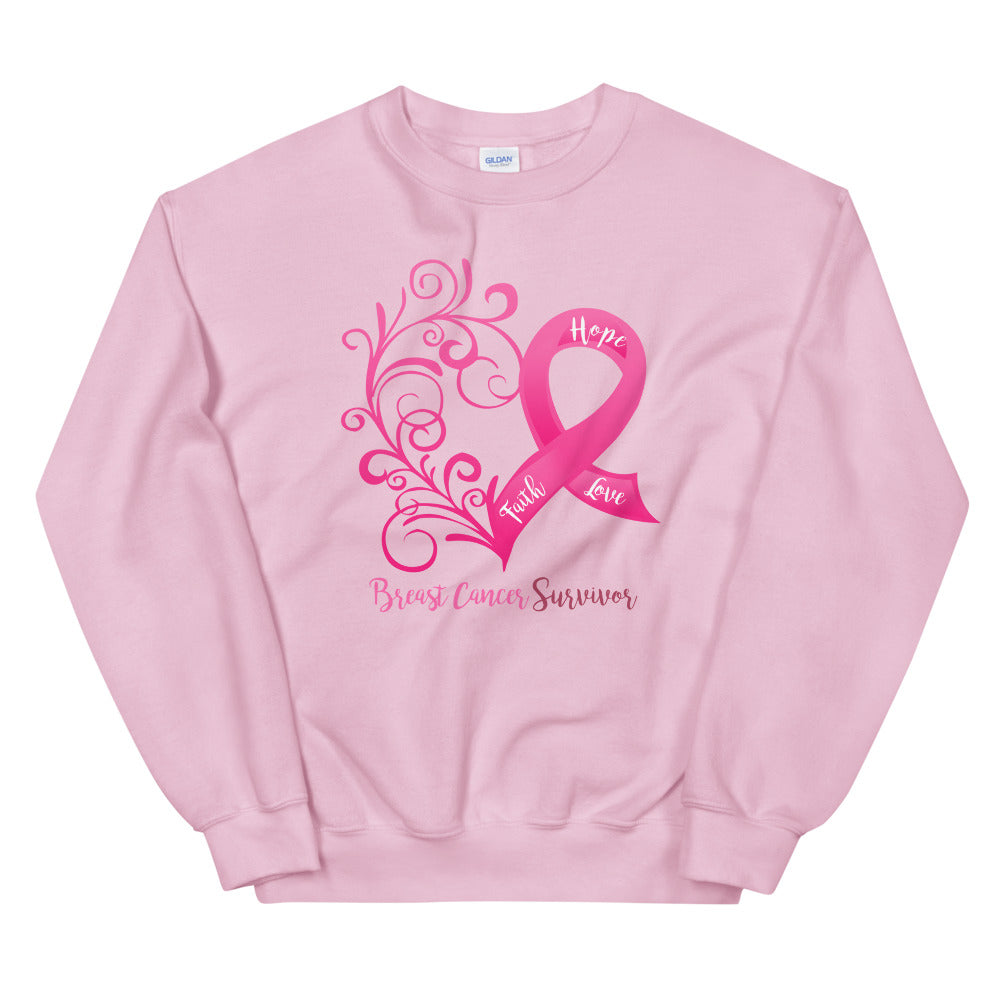 Breast Cancer Hoodie, Cancer Survivor Shirt, Pink Ribbon Sweatshirt...