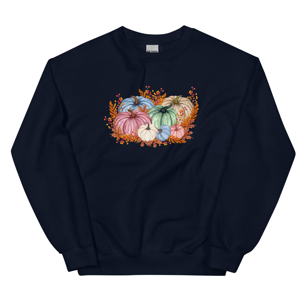 Fall Watercolor Pumpkins Sweatshirt - Several Colors Available