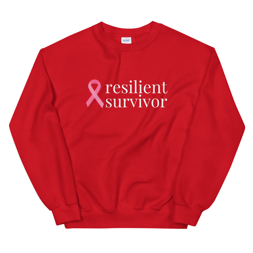 Breast Cancer resilient survivor Ribbon Sweatshirt - Several Colors Available