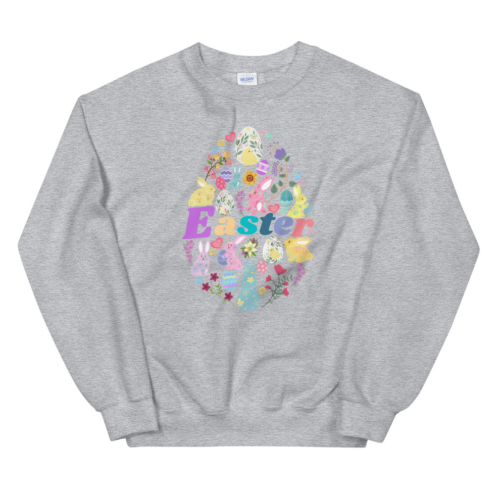 Easter Egg Bunny Sweatshirt (Several Colors Available)