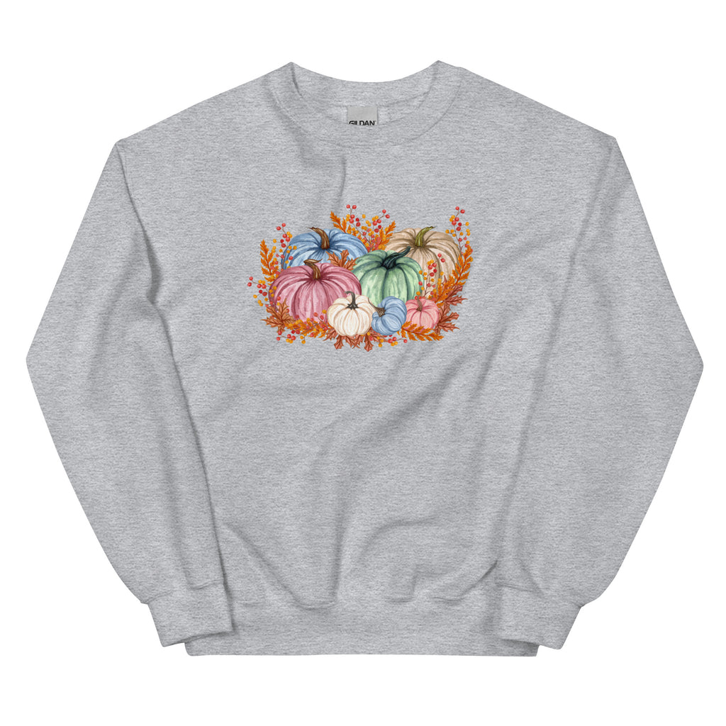 Fall Watercolor Pumpkins Sweatshirt - Several Colors Available