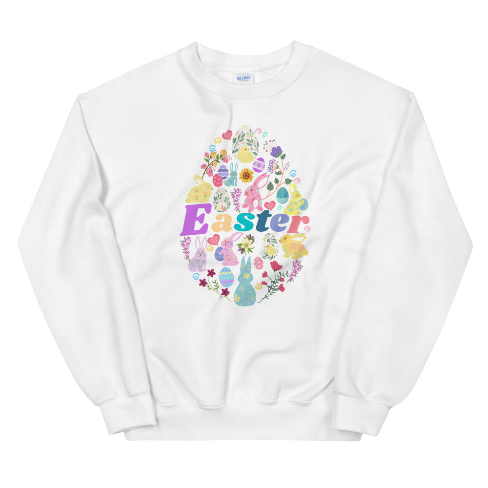 Easter Egg Bunny Sweatshirt (Several Colors Available)