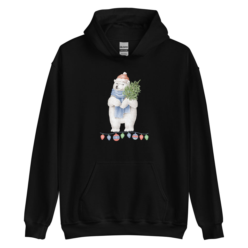Vintage Watercolor Polar Bear Hoodie (Several Colors Available)